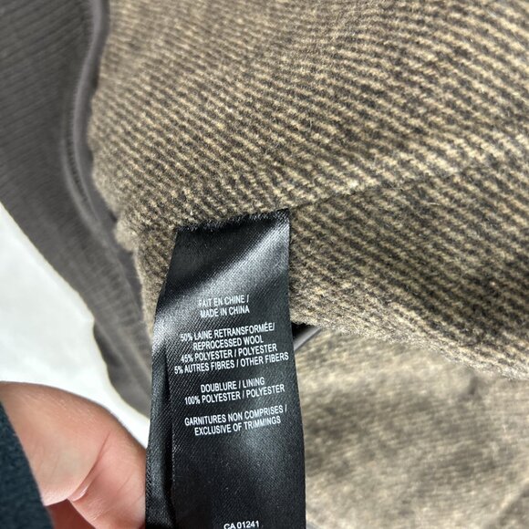 Men’s XL le 31 Simon’s Recycled Fibres Wool-like Jacket Full Zip Plaid Brown - Picture 9 of 10